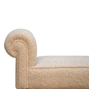 Bench with Rolled Armrests and Wooden Legs